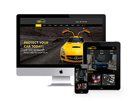 汽車美容漆面保護膜網(wǎng)站織夢模板(帶手機端)