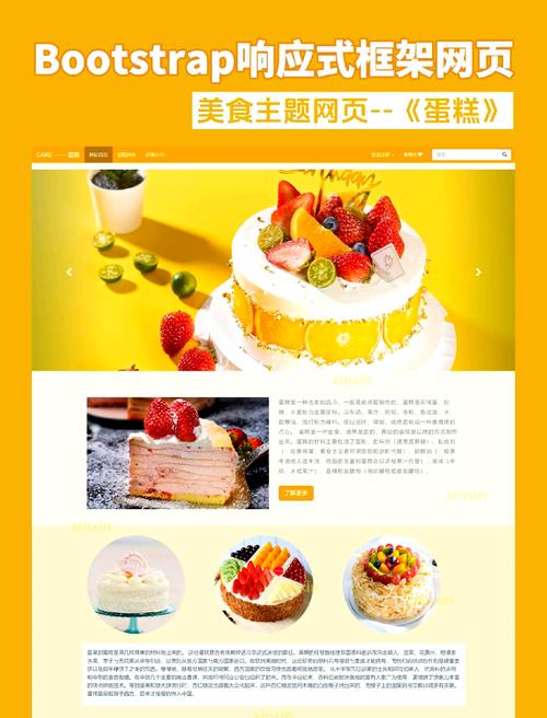 網頁制作中的甜品蛋糕模板，多樣類型與特色設計大揭秘