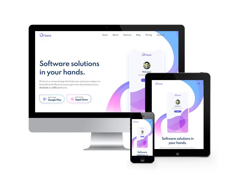 APP應(yīng)用程序類網(wǎng)站HTML靜態(tài)模板