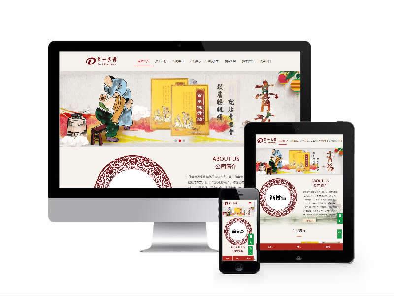 中醫醫藥類網站易優cms模板(自適應手機端)