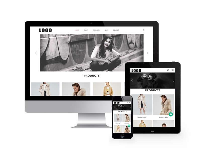 服裝服飾外貿(mào)類網(wǎng)站pbootcms模板(自適應(yīng)手機(jī)端)